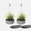 Veradek Mason Series Hanging Kona Planter - Round Planter for Outdoor Balcony/Patio | Made from Plastic-Stone Composite with Hanging Attachment | Modern Décor for, Flowers, Succulents, Small Plants by GreenHaven Gardens