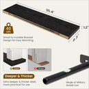 36 Inch Floating Shelves, 9.3 Inch Deep Rustic Wall Shelves - Extra Deeper Wall Mounted Storage Shelves for Bathroom, Kitchen, Living Room (Black, Set of 2) by CozyNest Decor