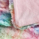 Lotus Karen Faux Fur Blanket Rainbow Twin Size - Big Bubble Rabbit Fluff Blanket for Couch, Small Fluffy Fuzzy Cozy Blanket, Thick Furry Plush Shaggy Blankets, 60x80 Inches by CozyNest Decor