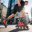 2PM SPORTS Vinal Girls Adjustable Flashing Inline Skates, All Wheels Light Up, Fun Illuminating Skates for Kids Men Adult Women and Boys by TinyTreasures Baby Boutique