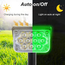 Green Solar Spot Lights Outdoor, St. Patrick's Day Decor Lights with IP65 Waterproof 20 LEDs Solar Landscape Spotlights for Garden Path Yard Holiday Christmas 4 Pack by GreenHaven Gardens