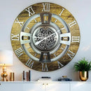 The Gears Clock Real Moving Gear Wall Clock England Line (Gold Antique, 36 inches (90 cm)) by CozyNest Decor