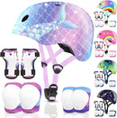 Vvinca Kids Toddlers Bike Helmet Adjustable for Ages 3-5-8 Years, Knee Pads and Elbow Pads Set Wrist Guard Sports Protective Gear Set for Roller Skate Bicycle Skateboard Scooter Girl Boy Birthday Gift by TinyTreasures Baby Boutique