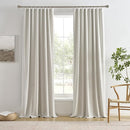 RAIN CITY Natural Birch Blackout Curtains 102 Inch Long 2 Panels Set, Back Tab Track Curtain for Living Room Floor to Ceiling Length Light Blocking Pleated Window Drapes 50x102 by CozyNest Decor