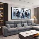 DUNHUANG ART Rustic Equine Gallop Canvas Wall Art - Stunning Horse Themed Decor for Living Room, Bedroom, Office - Horse Pictures Wall Decor 20"x40" by CozyNest Decor