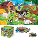 Jumbo Floor Puzzle for Kids,Farm Animals Jigsaw Large Puzzles,48 Piece Barn Puzzle for Toddler Ages 3-5,Children Learning Preschool Educational Toys,Birthday Gift for 4-8 Years Old Boy and Girl by TinyTreasures Baby Boutique