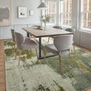 Kelarea Living Room Rug, 8x10 Rug Modern Abstract Washable Rugs Green Faux Wool Vintage Carpet, Non Slip Large Rugs for Bedroom, Dining Room, College Dorm, Home Office by TinyTreasures Baby Boutique