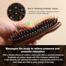 Premium Solid Wood Hair Brush, Nylon & Boar Bristle With Cushion Base, Exquisite Design, Detangling Hairbrush for all hair types by CozyNest Decor
