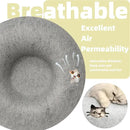 Donut Cat Tunnel Bed Peekaboo Cat Cave for Large Cats Up to 30 Lbs, Kitty Interactive Playing Tent House for Multiple Cats,Detachable,Scratch Resistant (Light Gray, Medium - 20 Inch Diameter) by CozyNest Decor