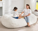 Hobestluk 5FT Bean Bag Chairs Adult Bean Bag with Portable Handle Comfy Large Bean Bag Lounge Chair with Removable Cover for Living Room Bedroom (Stripe White, 5FT) by TinyTreasures Baby Boutique