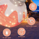 BRIGHTDECK Outdoor Christmas Ornaments, Lighted Pop-Up Outdoor Holiday Ball Decoration with 80 LED Lights, 8 Light Modes, Lighted Collapsible Holiday Decorations for Yard, Home (Pink) by CozyNest Decor