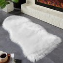AMTOVO Faux Fur Rug, White Area Rug, Fluffy Sheepskin Rug, Fuzzy Ultra Soft 2 x 4 ft Shag Rugs for Bedroom Sofa Throw Cushion Room Decor, Sheepskin by CozyNest Decor