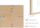 HAUS AND HUES Solid Oak Wood 10”x10”Picture Frames Matted to 5”x5” Set of 4-10x10 Photo Frame Set, Modern 10x10 Picture Frames with Mat, Square Photo Gallery Wall Frame Set (Beige Oak Frames) by CozyNest Decor