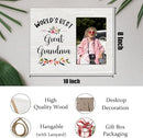 Great Grandma Picture Frame - Great Grandma Gifts, Great Grandma Baby Announcement Photo Frame, World's Best Great Grandma Wooden Frame for Tabletop or Wall Hanging 4x6 Photo by TinyTreasures Baby Boutique