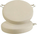 Codi Round Outdoor Chair Cushions 15 Inch, Patio Bistro Cushion Set of 2, Waterproof with Adjustable Straps, Beige 15x15'' by GreenHaven Gardens