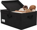 GRANNY SAYS Fabric Storage Bin with Lid, Linen Closet Organizers and Storage Baskets, Large Storage Box, Clothes Bins for Closet Organizing, Jumbo, Black, 1-Pack by CozyNest Decor