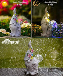 Nacome Solar Funny Gnome Statue for Garden: Outside Decor with Blow Bubbles Ball Lights Clearance for Yard Art Lawn Ornaments Porch Patio Balcony - Birthday Gifts for Grandma Mom Women by GreenHaven Gardens
