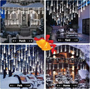 2-Pack Christmas Decorations Lights Outdoor, Total 384LED Meteor Shower Lights Rain Drop Light 30cm 16 Tubes Indoor Outdoor Snow Cascading String Light for Xmas Tree Roof Party Garden (Cool White) by GreenHaven Gardens