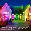 200ft Permanent Outdoor Lights,RGB Eaves Light with App Control Remote,DIY IP67 Waterproof Under Eave Lighting,Outside led Lights for Christmas,Garden,House Decorations by GreenHaven Gardens