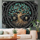 Lunerfex Tree of Life Tapastry Butterfly Moon Tapastry Flower Green Tree Tapestries Mandala Wall Hanging for Bedroom and Living Room Decor 44×60 Inches by CozyNest Decor