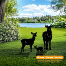 3 Pack Deer Metal Garden Decorative Stakes, Weather Proof Silhouette Statues for Yard, Patio,Outdoor Decor for Deer Lovers and Pet Owners by CozyNest Decor