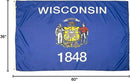 FlagSource Wisconsin Nylon State Flag, Made in the USA, 3x5' by GreenHaven Gardens