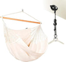 LA SIESTA® - XL King Habana Cotton Hammock Chair & CasaMount - Hanging Chair w/Suspension Kit for Walls Ceilings & Square Beams - Indoor Outdoor Swing Hanging Chair Bedroom Patio Balcony - Latte by GreenHaven Gardens