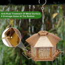 Metal Bird Feeder for Outdoor Hanging, 4.6LB Large Capacity, Garden Decoration - Attracts Wild Birds, Durable Outdoor Bird Feeding Station for Garden Yard Outside Backyard (Extra Large Gold) by GreenHaven Gardens