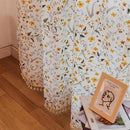 Sutuo Home Boho Curtain Semi-Blackout Yellow Florals Print Cotton Linen Fabric, Handmade Tassels Rod Pocket Bohemian Farmhouse Country Window Drapes for Living Bedroom, 59" W x 84" L, 1 Panel by CozyNest Decor