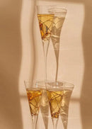 Victoria Barcelona Champagne Flute Set of 2 – 7.5 oz Mouth‑Blown Golden Luster Glass | Hand‑Painted with Real Gold Dust, Gaudí & Murano Inspired | Artistic Premium Gift Ideas for Her or Him by CozyNest Decor