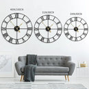 LEIKE 80CM Extra Large Wall Clock - 31" Oversize Modern Black Metal Roman Numeral Nearly Silent Little Ticking Battery Operated Wall Clocks for Living Room, Kitchen,Bedroom Farmhouse Home Decor by CozyNest Decor