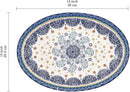 Bico Blue Talavera 16 plus 14 inch Oval Platters Set, Set of 2, Microwave and Dishwasher Safe, for Serving Fish, Chicken, Turkey