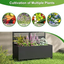 Casaphoria Metal Raised Garden Bed with Trellis and Wheels, 72"x47"x16" Planter Box for Climbing Plants, Vegetables & Vines, Features Drainage Holes and Privacy Screen (Black-Helen) by GreenHaven Gardens