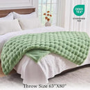 BENVWE Fluffy Faux Fur Throw Blanket for Couch, Soft Plush Thick Cozy Fuzzy Luxury Minky Bubble Blanket for Home Living Room Decor Gift for Women, Sage Green, 63" x 80", 1100GSM by CozyNest Decor