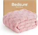 Bedsure GentleSoft Blush Pink Throw Blanket for Couch - Checkered Fleece Blankets Gifts for Women Men Girls, Cute Soft Cozy Throw for Bedroom Home Decor Gifts, 50x60 Inches by CozyNest Decor