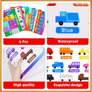 Educational Preschool Placemats for Kids Set of 6 Reusable Plastic Toddler Placemat Non Slip Washable Children Montessori Eat Table Mat for Nursery Homeschool Kindergarten Classroom Dining Table by CozyNest Decor