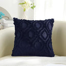 decorUhome Fall Throw Pillow Covers 18x18 Inch Set of 2, Soft Plush Decorative Faux Fur Navy Blue Solid Couch Pillow Covers, Accent Farmhouse Neutral Square Euro Pillow Cases for Sofa Bed Living Room by CozyNest Decor