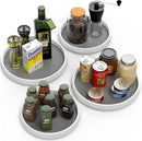 Simple Houseware Lazy Susan Spice Organizer Rotating Tray, 4-Pack (2 Medium 10'', 2 Large 12'') by CozyNest Decor