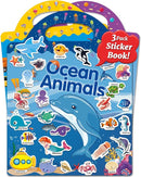 Benresive Reusable Sticker Books for Kids 2-4, Sticker Books for Toddlers 1-3 2-4, Toddler Travel Toys Activities Crafts Gifts - Ocean Animals, Fairy and Vehicle by TinyTreasures Baby Boutique