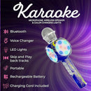 Sing-Along Bling Bluetooth Karaoke Microphone and Bluetooth Stereo Speaker All-in-One (Swirl Purple) by TinyTreasures Baby Boutique