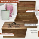 Personalized Monogrammed Keepsake Box - Engraved Custom Memory Box, Decorative Storage Chest for Wedding Keepsakes Large, Rustic Memento Box for Valentines Day, Anniversary for Couple, 11.5x8.5x5.5 in by TinyTreasures Baby Boutique