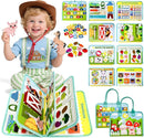 Busy Book for Toddlers 1-3 - Farm Montessori Toys Busy Board for 1 Year Old Boy Girl Gifts Educational Learning Activity Book Toddler Airplane Travel Toy 1+ Years Old Birthday Gift by TinyTreasures Baby Boutique