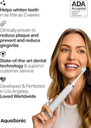 Aquasonic Vibe Series Ultra-Whitening Toothbrush – ADA Accepted Electric Toothbrush - 8 Brush Heads & Travel Case – 40,000 VPM Motor & Wireless Charging - 4 Modes w Smart Timer – Optic White by CozyNest Decor