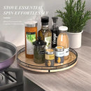 13" Lazy Susan Oak Wood Turntable Organizer for Cabinet, Farmhouse Round Wooden Lazy Susan Organization and Storage for Dining Table, Pantry, Kitchen, Bathroom, Countertop, Cupboard, Home Decor by CozyNest Decor
