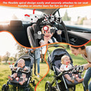 Car Seat Toys for Babies, 0-6 Months Stroller Activity Black White Baby Spiral Plush Toys Newborn High Contrast Sensory Carseat Toys with 4 Pendants Hanging Boys Girls Gift by TinyTreasures Baby Boutique