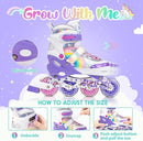 SULIFEEL Rainbow Unicorn Inline Skates for Girls Boys 4 Size Adjustable Light up Wheels Skates for Kids Beginner by TinyTreasures Baby Boutique