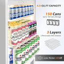 Beverage Refrigerator 24 Inch Drink Fridge, Beer Fridge, 150 Cans Beverage Cooler, Under Counter Refrigerator, Drink Cooler Undercounter Outdoor Refrigerators, Single Glass Door Bar Fridge