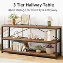 LVB Rustic Entryway Table, Industrial Extra Long Hallway Sofa Table, Wood Metal Narrow Console Table with Storage Shelf, Modern Skinny Couch Table for Foyer Living Room Bedroom, Rustic Brown, 70 Inch by CozyNest Decor