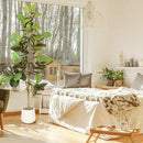 Artificial Fiddle Leaf Tree, 7ft Faux Plant Fake Ficus Lyrata Trees with White Planter, Artificial Fig Trees Floor Plants for House Office Living Room Indoor Home Decor, Housewarming Gift by CozyNest Decor