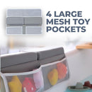 Comfortable Baby Bath Kneeler and Elbow Rest Pad Set – Thick Memory Foam Bath Kneeling Pad with Elbow Support – Baby Bathtub Cushion with Toy Organizer for Bathing Infant or Toddler - Grey by TinyTreasures Baby Boutique